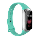 Per Samsung Galaxy Fit SM-R370 Cinturino di ricambio per cinturino in silicone lucido con bottone a chiodo