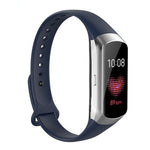 Per Samsung Galaxy Fit SM-R370 Cinturino di ricambio per cinturino in silicone lucido con bottone a chiodo