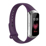 Per Samsung Galaxy Fit SM-R370 Cinturino di ricambio per cinturino in silicone lucido con bottone a chiodo