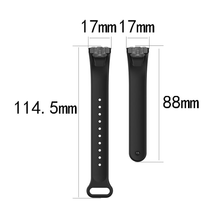 Per Samsung Galaxy Fit SM-R370 Cinturino di ricambio per cinturino in silicone lucido con bottone a chiodo
