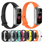 Per Samsung Galaxy Fit SM-R370 Cinturino di ricambio per cinturino in silicone lucido con bottone a chiodo