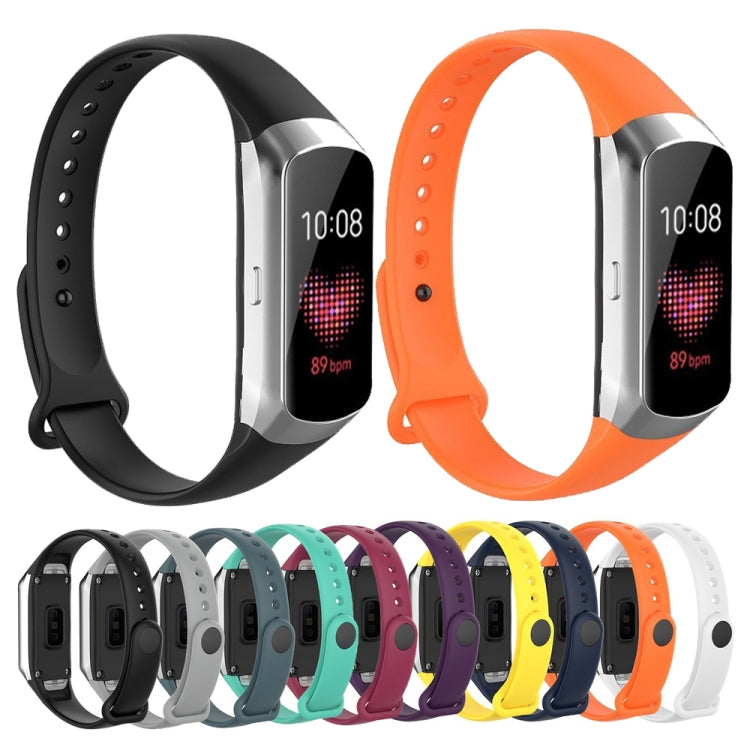 Per Samsung Galaxy Fit SM-R370 Cinturino di ricambio per cinturino in silicone lucido con bottone a chiodo