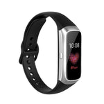 Per Samsung Galaxy Fit SM-R370 Cinturino di ricambio per cinturino con fibbia nera in acciaio al silicone
