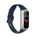Per Samsung Galaxy Fit SM-R370 Cinturino di ricambio per cinturino con fibbia nera in acciaio al silicone