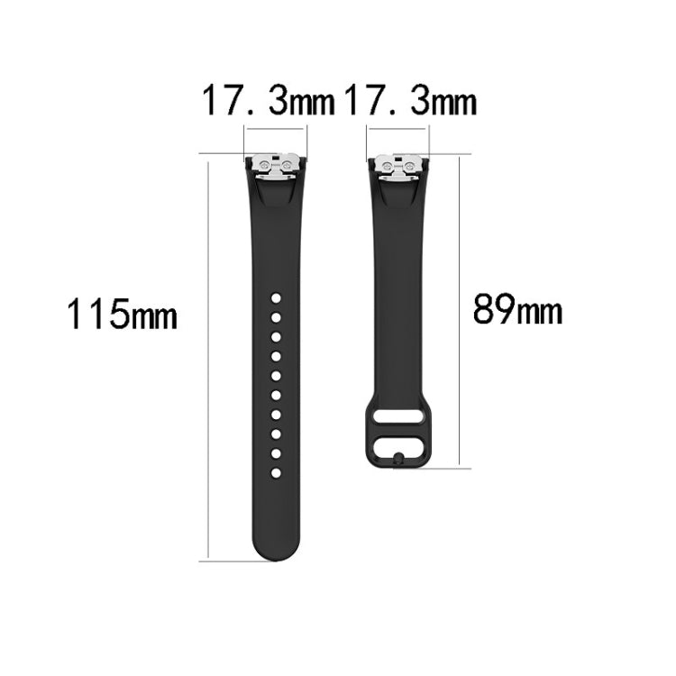 Per Samsung Galaxy Fit SM-R370 Cinturino di ricambio per cinturino con fibbia nera in acciaio al silicone