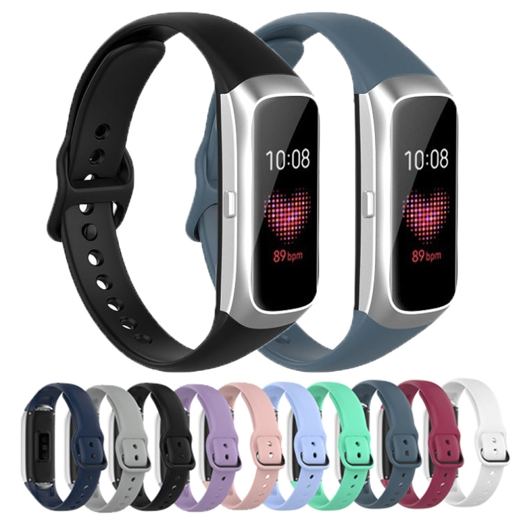 Per Samsung Galaxy Fit SM-R370 Cinturino di ricambio per cinturino con fibbia nera in acciaio al silicone