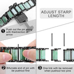 Cinturino per orologio in acciaio inossidabile color smeraldo, For Apple Watch Ultra 49mm / Series 8&7 45mm / SE 2&6&SE&5&4 44mm / 3&2&1 42mm, For Apple Watch Series 8&7 41mm / SE 2&6&SE&5&4 40mm / 3&2&1 38mm                                            ...