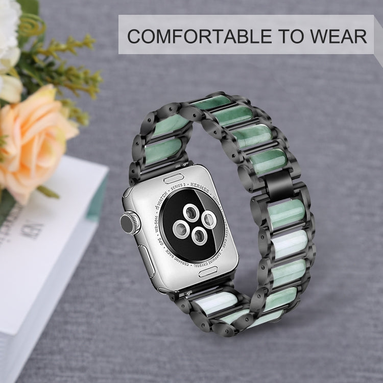 Cinturino per orologio in acciaio inossidabile color smeraldo, For Apple Watch Ultra 49mm / Series 8&7 45mm / SE 2&6&SE&5&4 44mm / 3&2&1 42mm, For Apple Watch Series 8&7 41mm / SE 2&6&SE&5&4 40mm / 3&2&1 38mm                                            ...