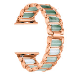 Cinturino per orologio in acciaio inossidabile color smeraldo, For Apple Watch Ultra 49mm / Series 8&7 45mm / SE 2&6&SE&5&4 44mm / 3&2&1 42mm, For Apple Watch Series 8&7 41mm / SE 2&6&SE&5&4 40mm / 3&2&1 38mm                                            ...