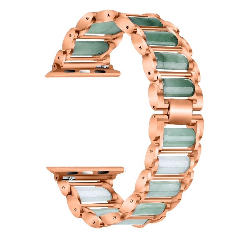 Cinturino per orologio in acciaio inossidabile color smeraldo, For Apple Watch Ultra 49mm / Series 8&7 45mm / SE 2&6&SE&5&4 44mm / 3&2&1 42mm, For Apple Watch Series 8&7 41mm / SE 2&6&SE&5&4 40mm / 3&2&1 38mm                                            ...