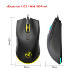 Mouse da gioco meccanico leggero HXSJ A883 a 7 tasti 6400 DPI RGB