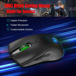 Mouse da gioco meccanico leggero HXSJ A883 a 7 tasti 6400 DPI RGB