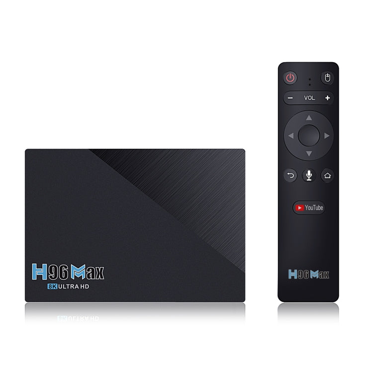 H96 Max 8K Smart TV BOX Lettore multimediale Android 11.0 con telecomando, Quad Core RK3566, RAM: 4 GB, ROM: 32 GB, doppia frequenza 2,4 GHz WiFi / 5G, 4GB+32GB, US Plug, 4GB+32GB, EU Plug, 4GB+32GB, UK Plug, 4GB+32GB, AU Plug