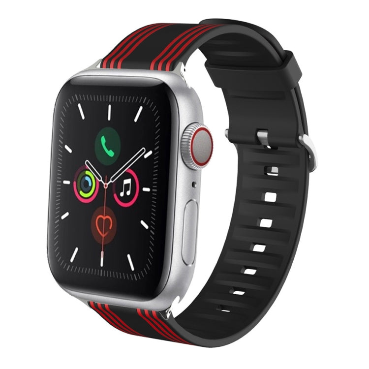 Cinturino dell'orologio sostituibile in silicone, For Apple Watch Series 8&7 41mm / SE 2&6&SE&5&4 40mm / 3&2&1 38mm, For Apple Watch Series 7 45mm / 6 & SE & 5 & 4 44mm / 3 & 2 & 1 42mm, For Apple Watch Series 7 41mm / 6 & SE & 5 & 4 40mm / 3 & 2 & 1 38mm