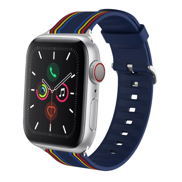 Cinturino dell'orologio sostituibile in silicone, For Apple Watch Series 8&7 41mm / SE 2&6&SE&5&4 40mm / 3&2&1 38mm, For Apple Watch Series 7 45mm / 6 & SE & 5 & 4 44mm / 3 & 2 & 1 42mm, For Apple Watch Series 7 41mm / 6 & SE & 5 & 4 40mm / 3 & 2 & 1 38mm