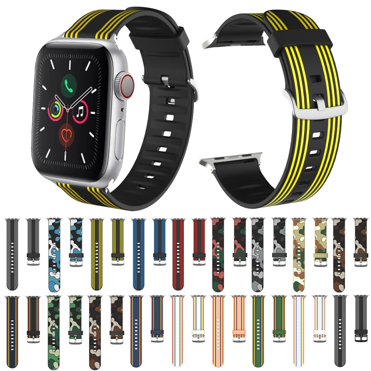 Cinturino dell'orologio sostituibile in silicone, For Apple Watch Series 8&7 41mm / SE 2&6&SE&5&4 40mm / 3&2&1 38mm, For Apple Watch Series 7 45mm / 6 & SE & 5 & 4 44mm / 3 & 2 & 1 42mm, For Apple Watch Series 7 41mm / 6 & SE & 5 & 4 40mm / 3 & 2 & 1 38mm