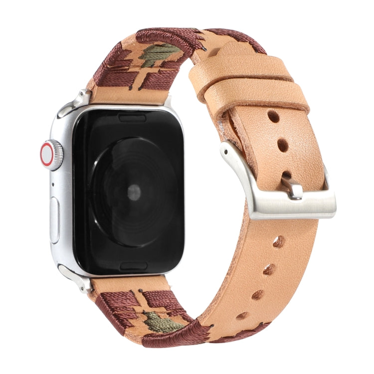 Cinturino in pelle intrecciata a contrasto, For Apple Watch Ultra 49mm / Series 8&7 45mm / SE 2&6&SE&5&4 44mm / 3&2&1 42mm, For Apple Watch Series 8&7 41mm / SE 2&6&SE&5&4 40mm / 3&2&1 38mm