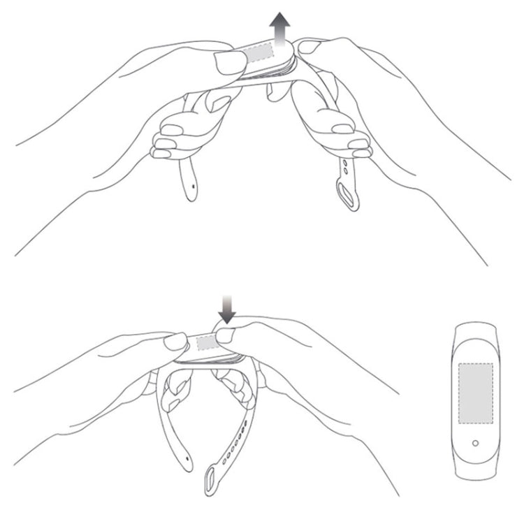 Per Xiaomi Mi Band 6 (CA8856) Cinturino di ricambio traslucido in silicone