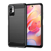 Custodia in TPU in fibra di carbonio con trama spazzolata, For Xiaomi Redmi Note 10 5G, For Xiaomi Mi 11 Lite