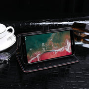 idewei Custodia in pelle a vibrazione orizzontale con struttura in coccodrillo con supporto e slot per carte e portafoglio, For Nokia C1 Plus, For TCL 10 SE