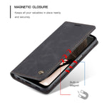 Custodia portafoglio in pelle con flip per Samsung Galaxy A12