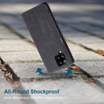 Custodia portafoglio in pelle con flip per Samsung Galaxy A12