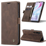 Custodia portafoglio in pelle con flip per Samsung Galaxy A12