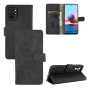 Tinta unita Skin Feel Fibbia magnetica Flip orizzontale Custodia in pelle PU con struttura in vitello con supporto e slot per schede e portafoglio, For Xiaomi Redmi Note 10S