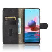 Tinta unita Skin Feel Fibbia magnetica Flip orizzontale Custodia in pelle PU con struttura in vitello con supporto e slot per schede e portafoglio, For Xiaomi Redmi Note 10S