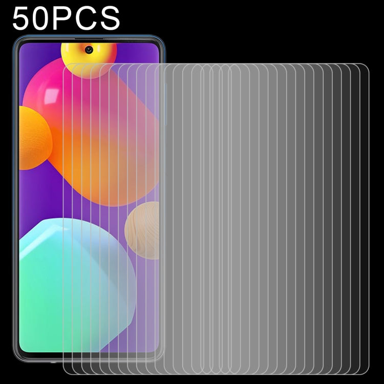 50 pellicole in vetro temperato da 0,26 mm 9H 2,5D, For Samsung Galaxy M62 (50 PCS), For Samsung Galaxy F62 (50 PCS)