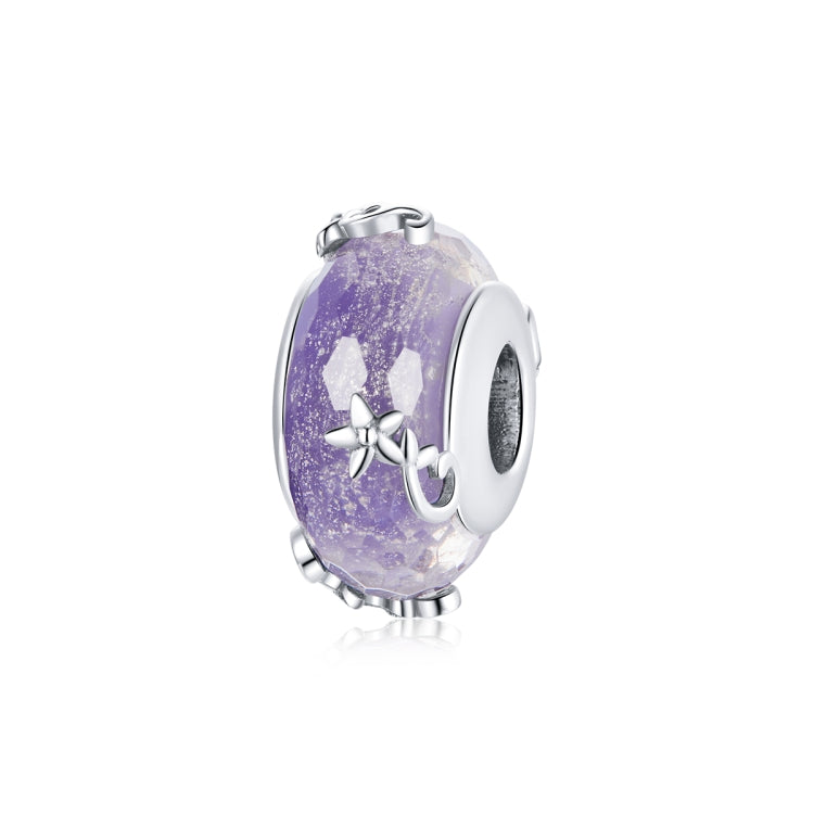 Accessori per collana braccialetto fai da te con perline viola Blass in argento sterling S925, Flower Purple Blass