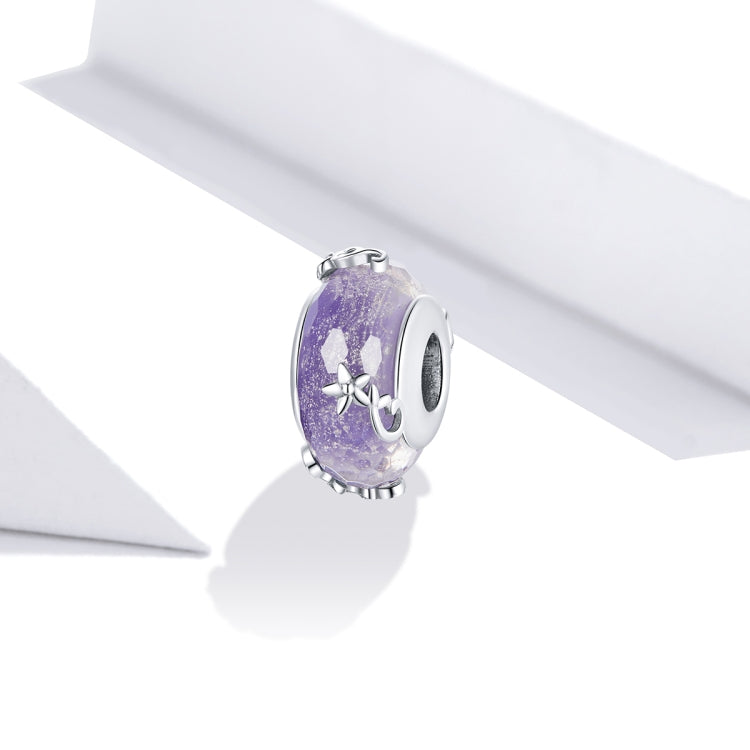 Accessori per collana braccialetto fai da te con perline viola Blass in argento sterling S925, Flower Purple Blass