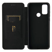 Struttura in fibra di carbonio Flip orizzontale magnetico Custodia in pelle TPU + PC + PU con slot per schede, For alcatel 1S (2021), For Huawei P50 Pro