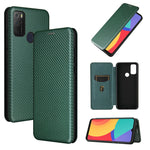 Struttura in fibra di carbonio Flip orizzontale magnetico Custodia in pelle TPU + PC + PU con slot per schede, For alcatel 1S (2021), For Huawei P50 Pro