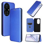 Struttura in fibra di carbonio Flip orizzontale magnetico Custodia in pelle TPU + PC + PU con slot per schede, For alcatel 1S (2021), For Huawei P50 Pro