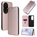 Struttura in fibra di carbonio Flip orizzontale magnetico Custodia in pelle TPU + PC + PU con slot per schede, For alcatel 1S (2021), For Huawei P50 Pro