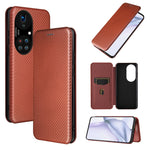 Struttura in fibra di carbonio Flip orizzontale magnetico Custodia in pelle TPU + PC + PU con slot per schede, For alcatel 1S (2021), For Huawei P50 Pro