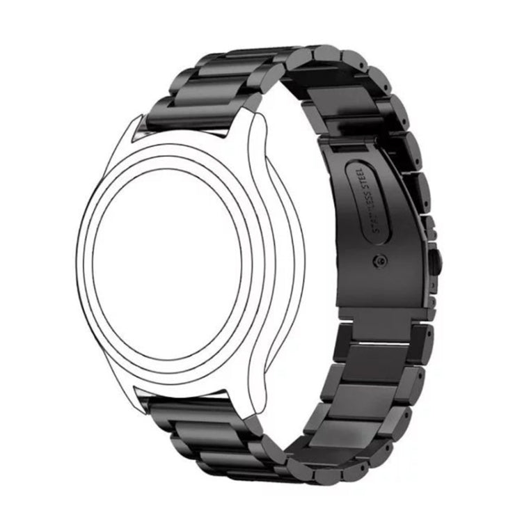 Cinturino di ricambio in acciaio inossidabile con tre fibbie piatte da 20 mm per Samsung Galaxy Watch Active 2 / Amazfit GTS 2