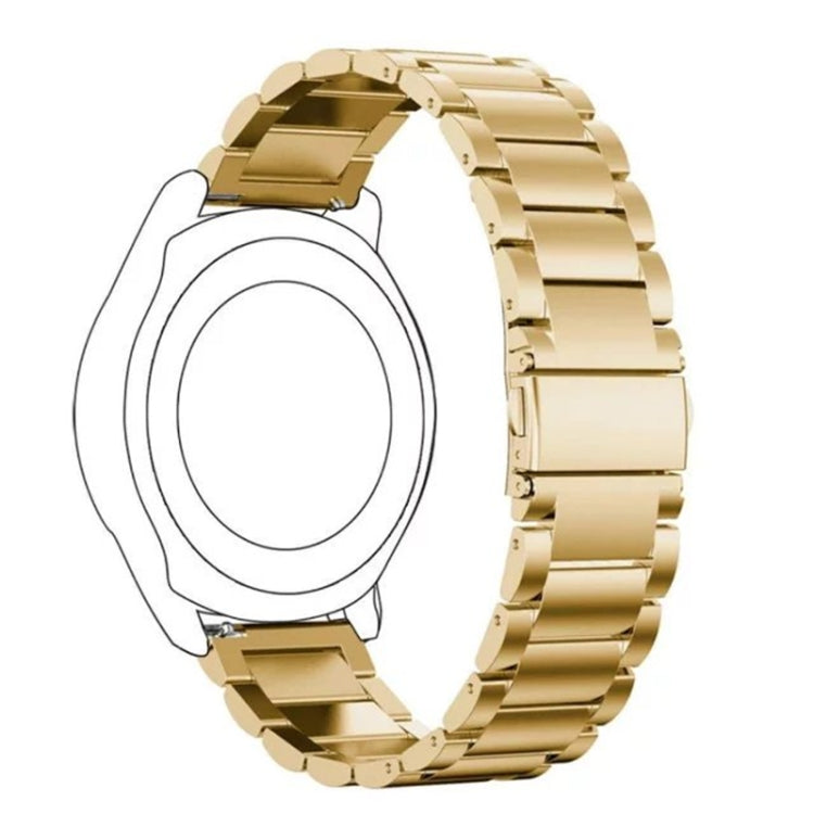 Cinturino di ricambio in acciaio inossidabile con tre fibbie piatte da 20 mm per Samsung Galaxy Watch Active 2 / Amazfit GTS 2