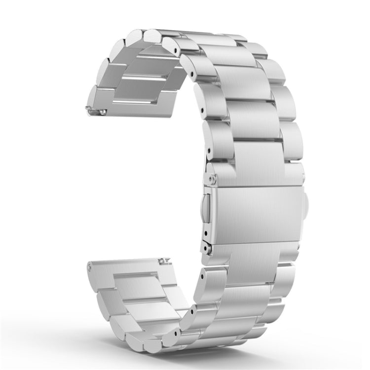 Cinturino di ricambio in acciaio inossidabile con tre fibbie piatte da 20 mm per Samsung Galaxy Watch Active 2 / Amazfit GTS 2