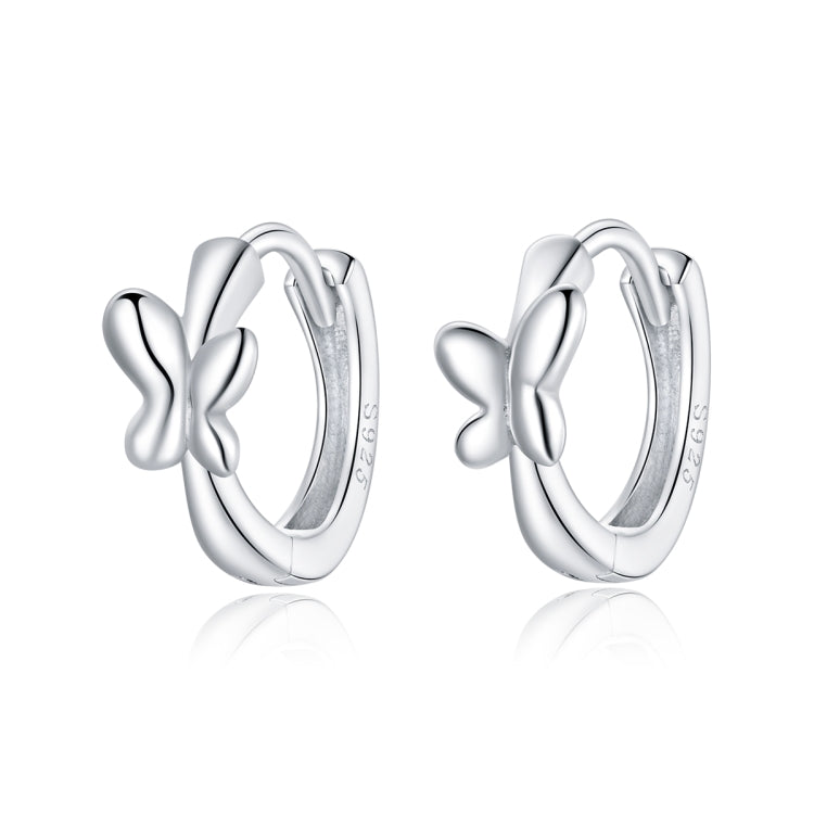 Orecchini da donna con farfalle semplici in argento sterling S925, Butterflies