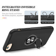 Custodia protettiva magnetica antiurto PC + TPU con supporto per anello invisibile, For iPhone 6, For iPhone 6 Plus, For iPhone SE 2022 / SE 2020 / 8 / 7, For iPhone 8 Plus / 7 Plus