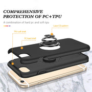 Custodia protettiva magnetica antiurto PC + TPU con supporto per anello invisibile, For iPhone 6, For iPhone 6 Plus, For iPhone SE 2022 / SE 2020 / 8 / 7, For iPhone 8 Plus / 7 Plus
