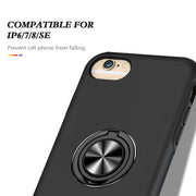 Custodia protettiva magnetica antiurto PC + TPU con supporto per anello invisibile, For iPhone 6, For iPhone 6 Plus, For iPhone SE 2022 / SE 2020 / 8 / 7, For iPhone 8 Plus / 7 Plus