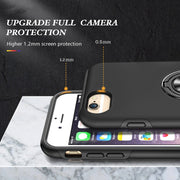 Custodia protettiva magnetica antiurto PC + TPU con supporto per anello invisibile, For iPhone 6, For iPhone 6 Plus, For iPhone SE 2022 / SE 2020 / 8 / 7, For iPhone 8 Plus / 7 Plus