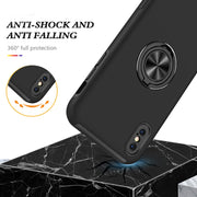 Custodia protettiva magnetica antiurto PC + TPU con supporto per anello invisibile, For iPhone XS / X, For iPhone XR, For iPhone XS Max, For iPhone 11
