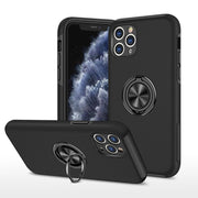 Custodia protettiva magnetica antiurto PC + TPU con supporto per anello invisibile, For iPhone 11 Pro, For iPhone 11 Pro Max, For iPhone 12 mini, For iPhone 12