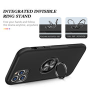 Custodia protettiva magnetica antiurto PC + TPU con supporto per anello invisibile, For iPhone 11 Pro, For iPhone 11 Pro Max, For iPhone 12 mini, For iPhone 12