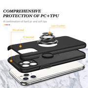 Custodia protettiva magnetica antiurto PC + TPU con supporto per anello invisibile, For iPhone 11 Pro, For iPhone 11 Pro Max, For iPhone 12 mini, For iPhone 12