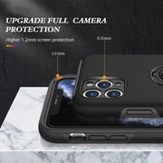 Custodia protettiva magnetica antiurto PC + TPU con supporto per anello invisibile, For iPhone 11 Pro, For iPhone 11 Pro Max, For iPhone 12 mini, For iPhone 12